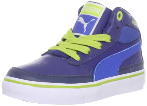 Puma Maeko S Mid Sneaker (Little Kid/Big Kid),Black/Steel
